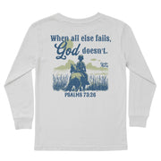 Kids' God Doesn't Long-Sleeve Tee Long Sleeve T-Shirt Cardin McCoy Ice Gray XXS (2/3) Pocket