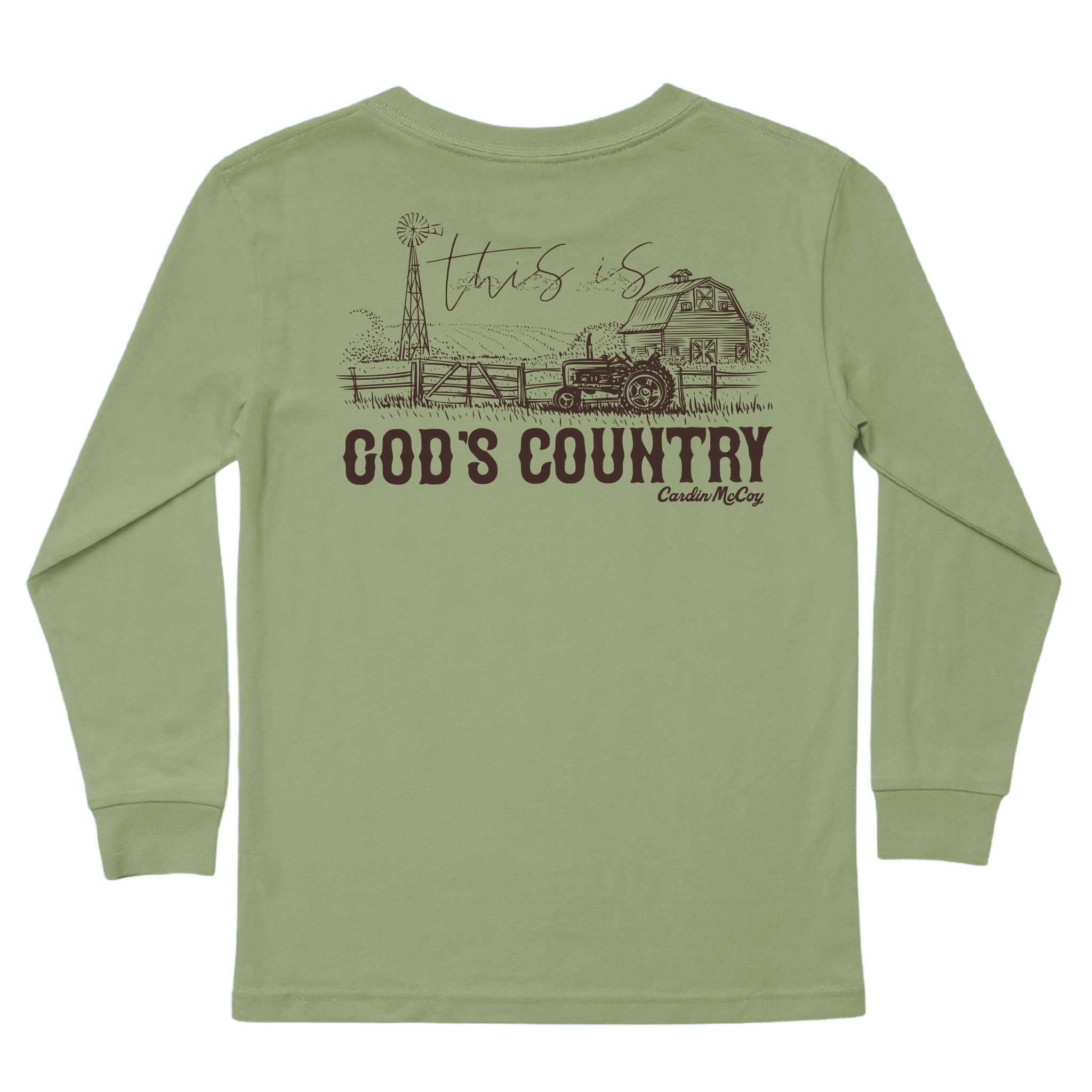 Kids' God's Country Long-Sleeve Tee Long Sleeve T-Shirt Cardin McCoy Light Olive XXS (2/3) Pocket