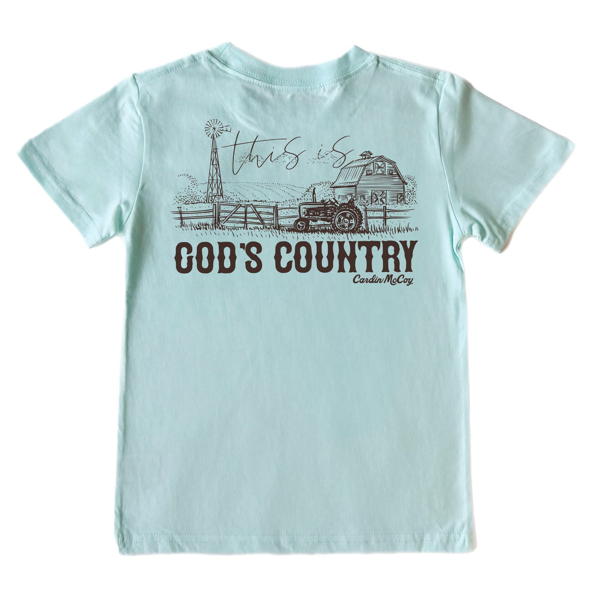 Kids' God's Country Short-Sleeve Tee Short Sleeve T-Shirt Cardin McCoy Blue Mint XXS (2/3) Pocket