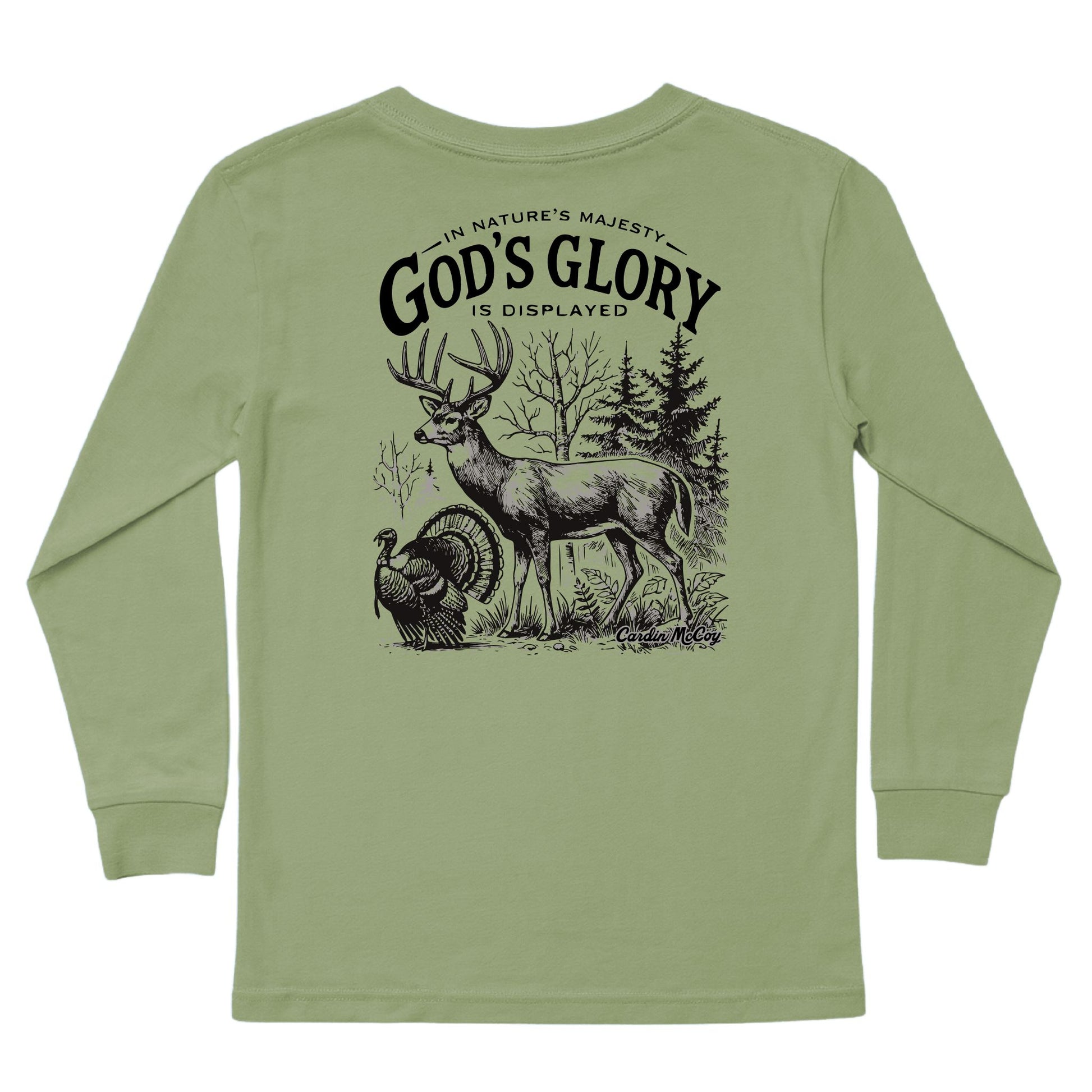 Kids' God's Glory Long-Sleeve Tee Long Sleeve T-Shirt Cardin McCoy Light Olive XXS (2/3) Pocket