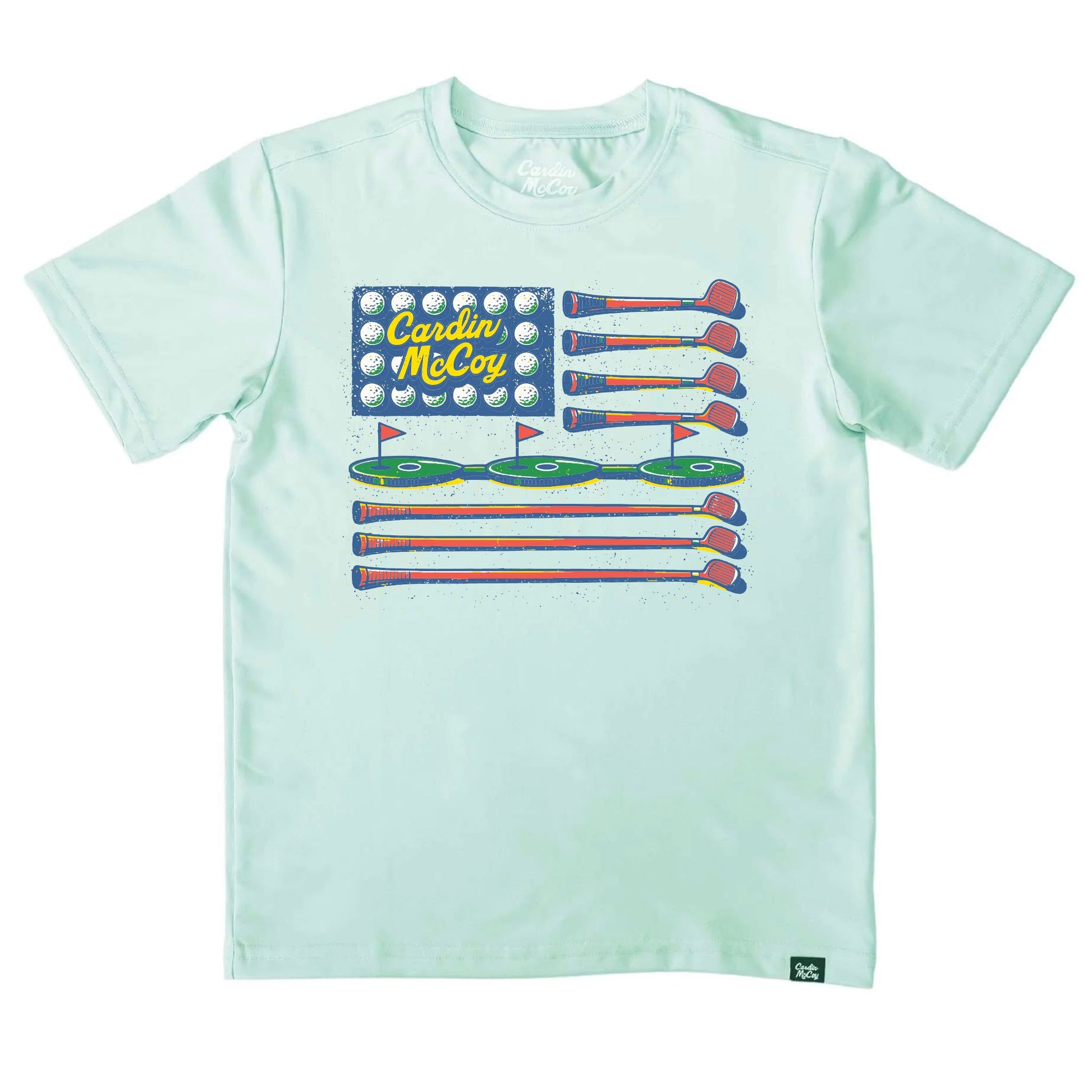 Kids' Golf Flag Front Design Performance Short-Sleeve Tee Short Sleeve T-Shirt Cardin McCoy Surf Spray XXS (2/3) Performance