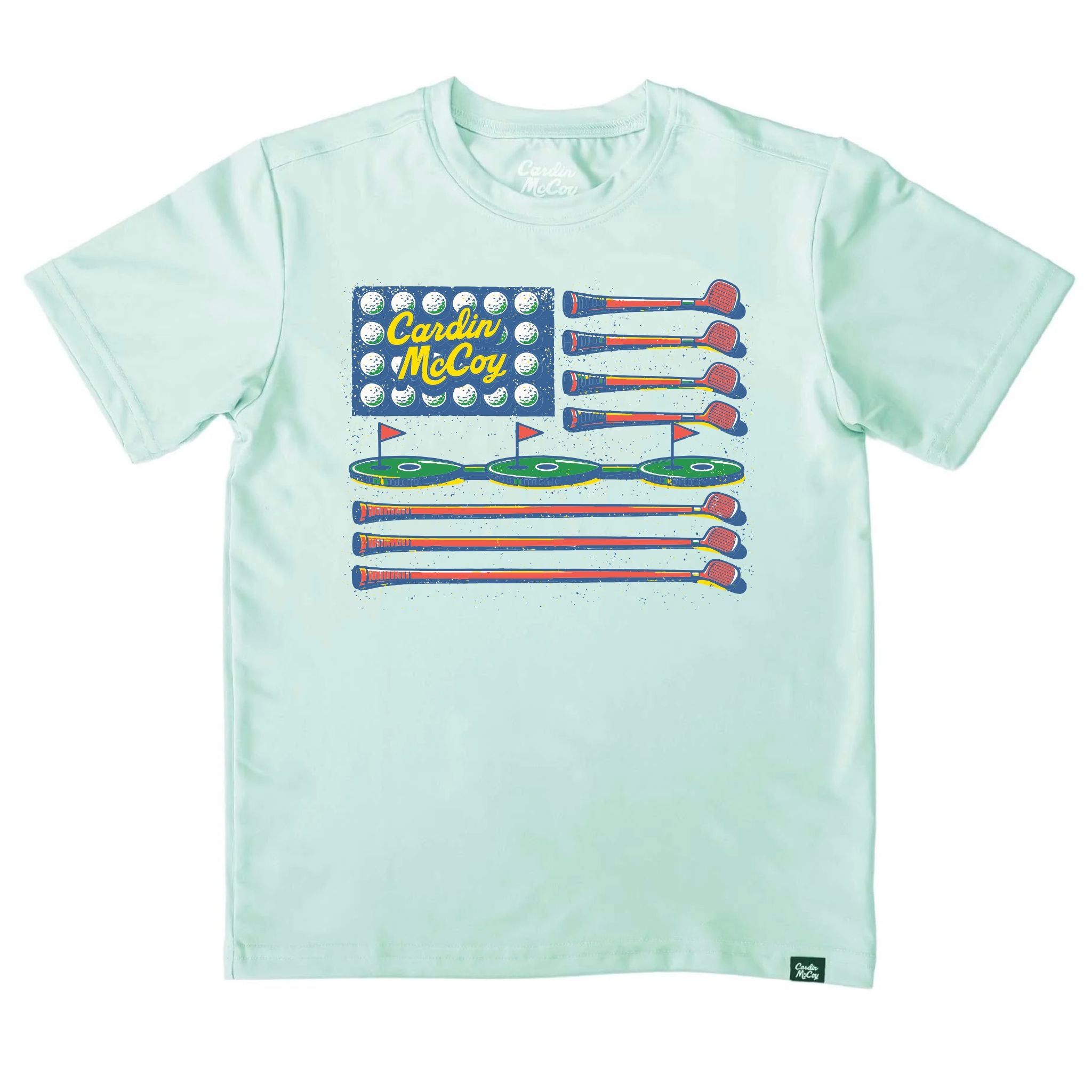 Kids' Golf Flag Front Design Performance Short-Sleeve Tee Short Sleeve T-Shirt Cardin McCoy Surf Spray XXS (2/3) Performance