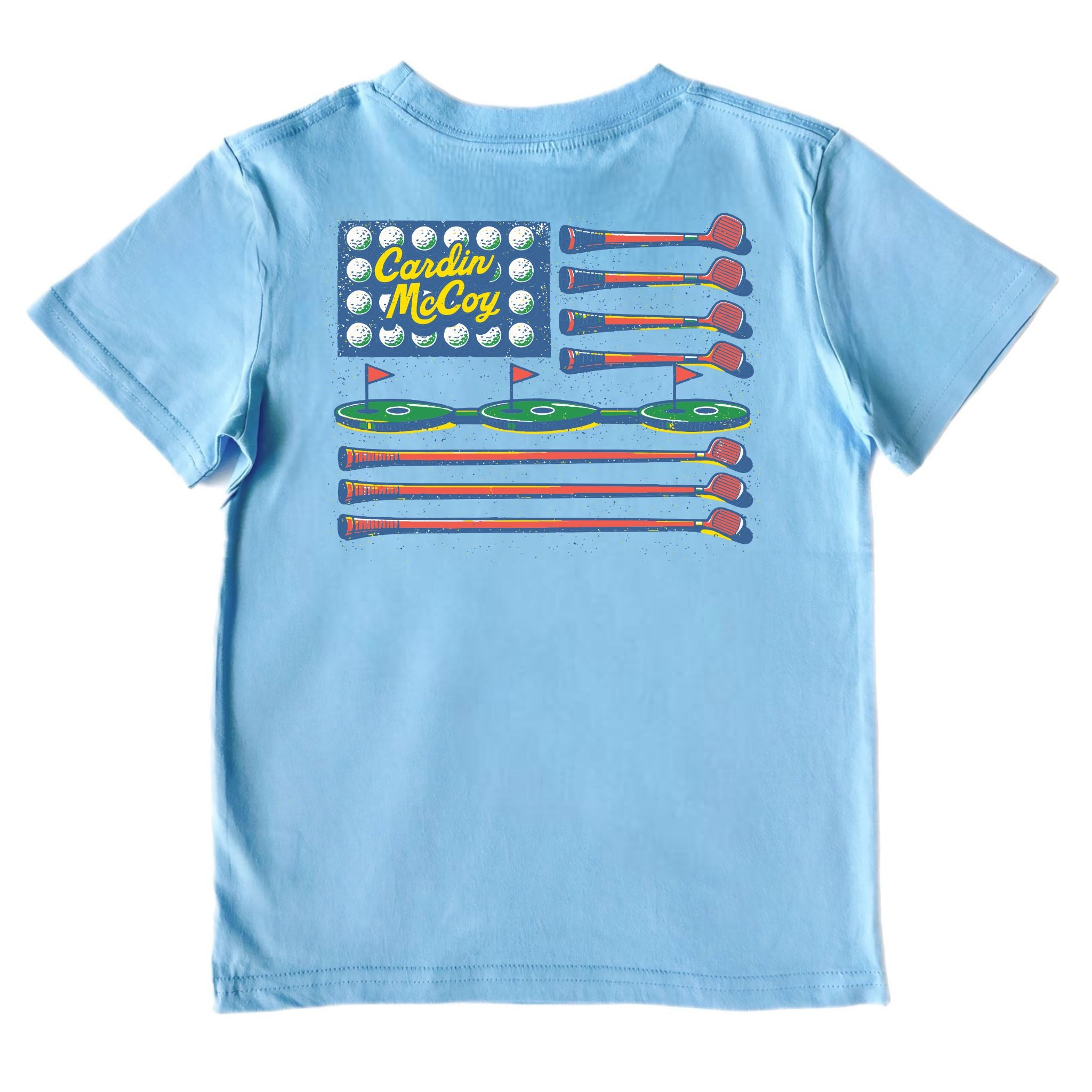 Kids' Golf Flag Short-Sleeve Tee Short Sleeve T-Shirt Cardin McCoy Light Blue XXS (2/3) Pocket