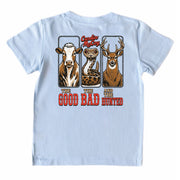 Kids' Good, Bad, Hunted Short-Sleeve Tee Short Sleeve T-Shirt Cardin McCoy Cool Blue XXS (2/3) Pocket