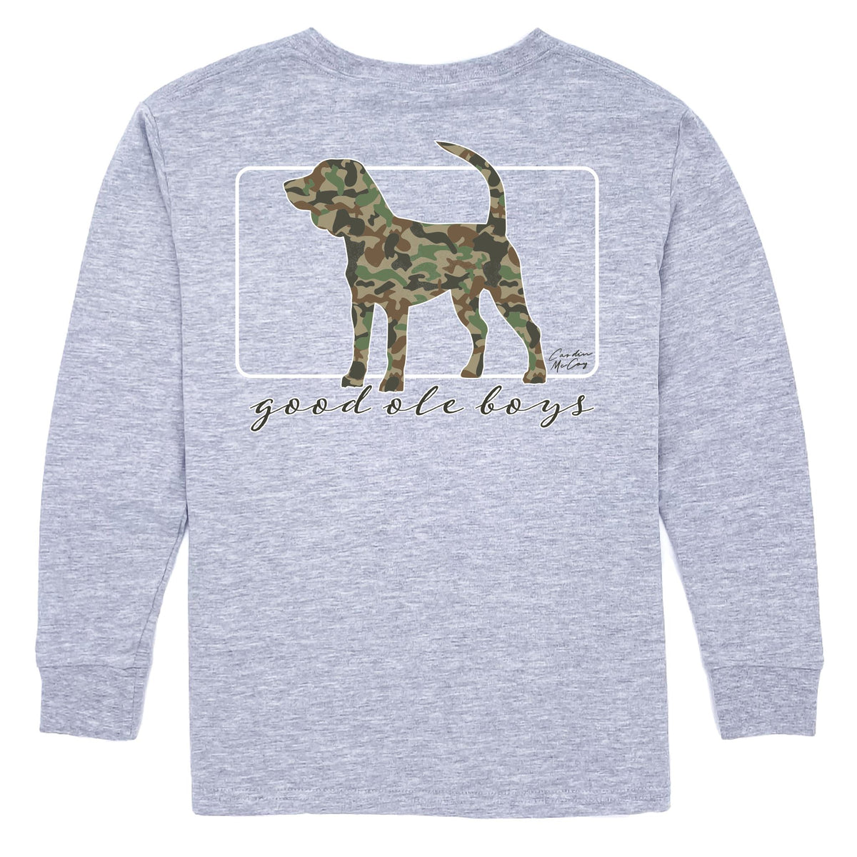 Kids' Good Ole Boys Dog Long Sleeve Pocket Tee Long Sleeve T-Shirt Cardin McCoy Heather Gray XXS (2/3) 