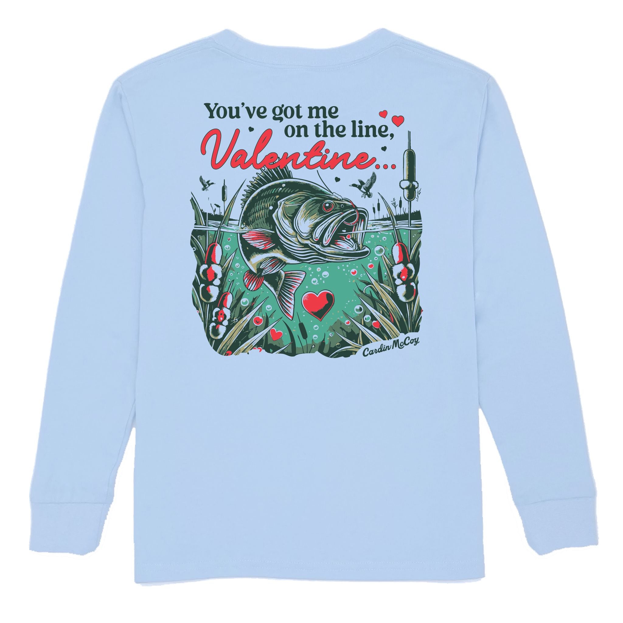 Kids' Got Me On The Line Long-Sleeve Tee Long Sleeve T-Shirt Cardin McCoy Light Blue XXS (2/3) Pocket