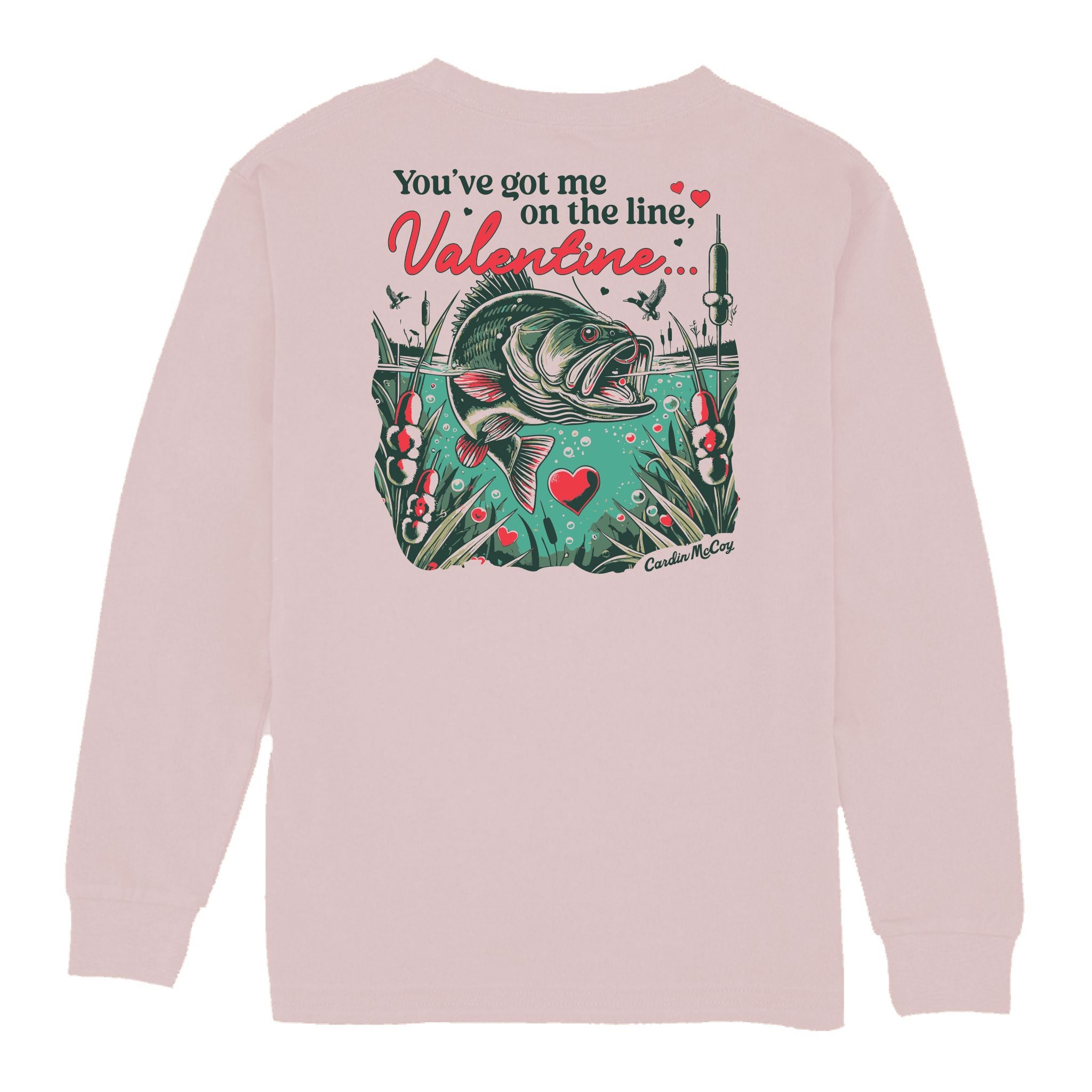 Kids' Got Me On The Line Long-Sleeve Tee Long Sleeve T-Shirt Cardin McCoy Light Pink XXS (2/3) Pocket