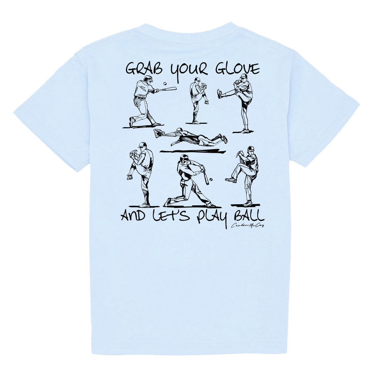 Kids' Grab Your Glove Short Sleeve Pocket Tee Short Sleeve T-Shirt Cardin McCoy Cool Blue XXS (2/3) 