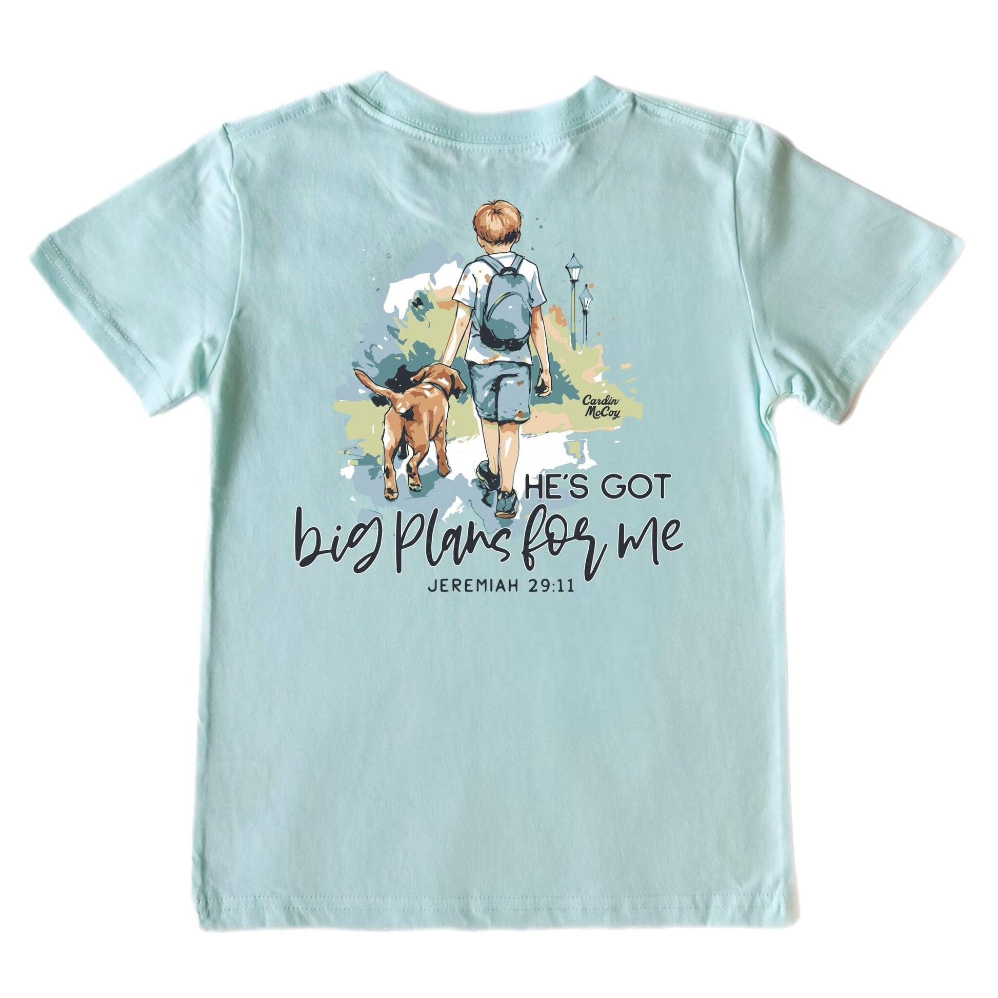 Kids' He's Got Big Plans Short-Sleeve Tee Short Sleeve T-Shirt Cardin McCoy Blue Mint XXS (2/3) Pocket