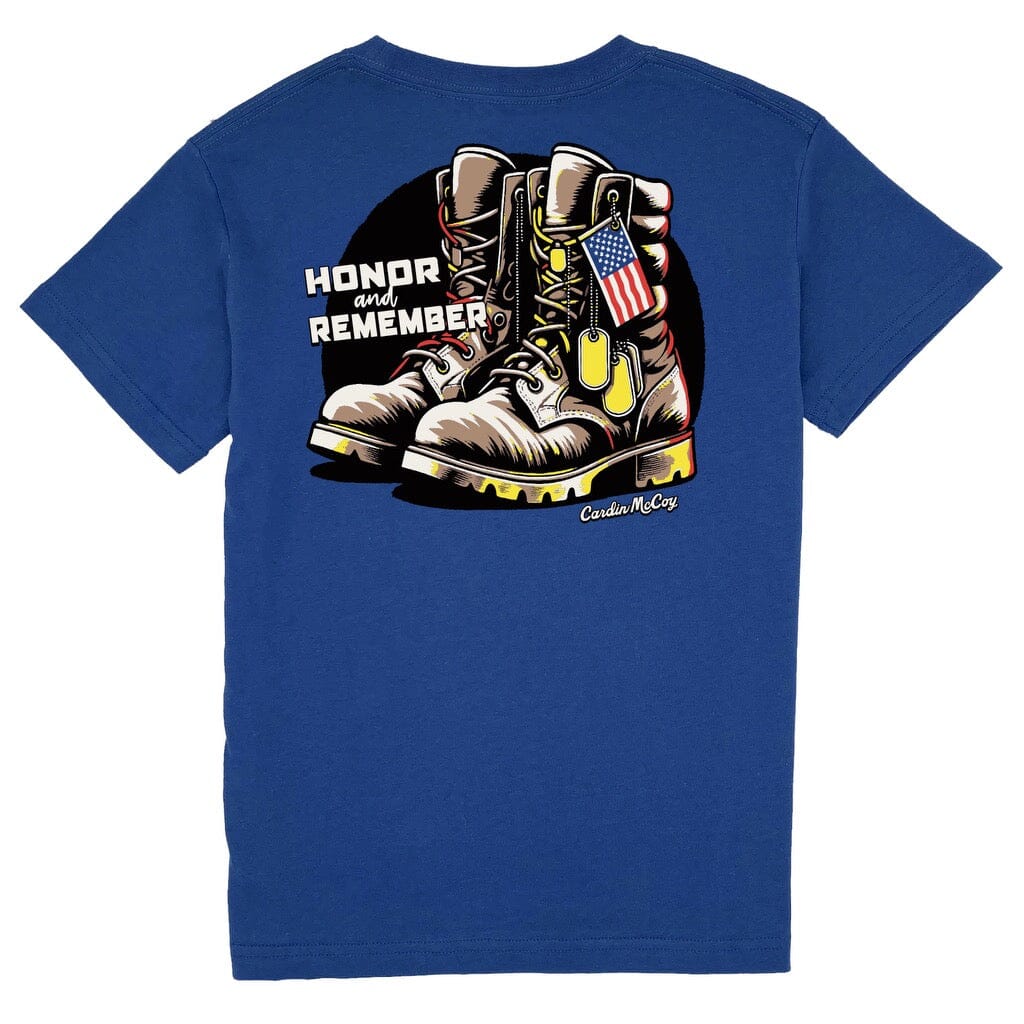 Kids' Honor and Remember Short Sleeve Pocket Tee Short Sleeve T-Shirt Cardin McCoy Blue XXS (2/3) Pocket