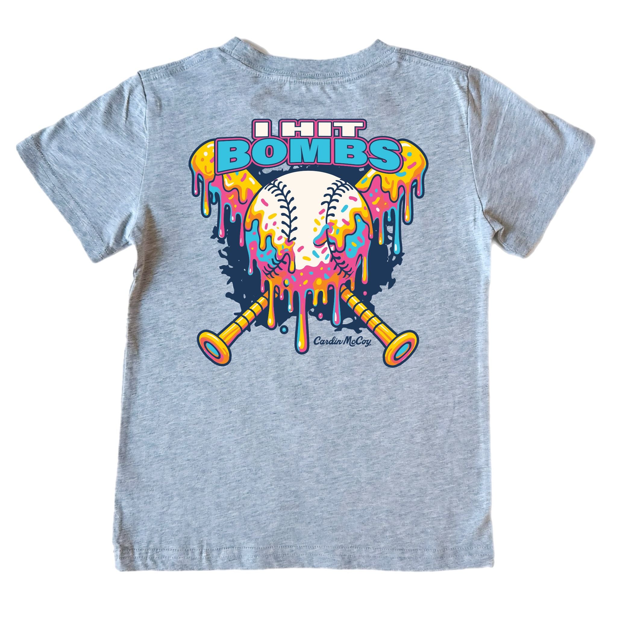 Kids' I Hit Bombs Short-Sleeve Tee Short Sleeve T-Shirt Cardin McCoy Heather Gray XXS (2/3) Pocket