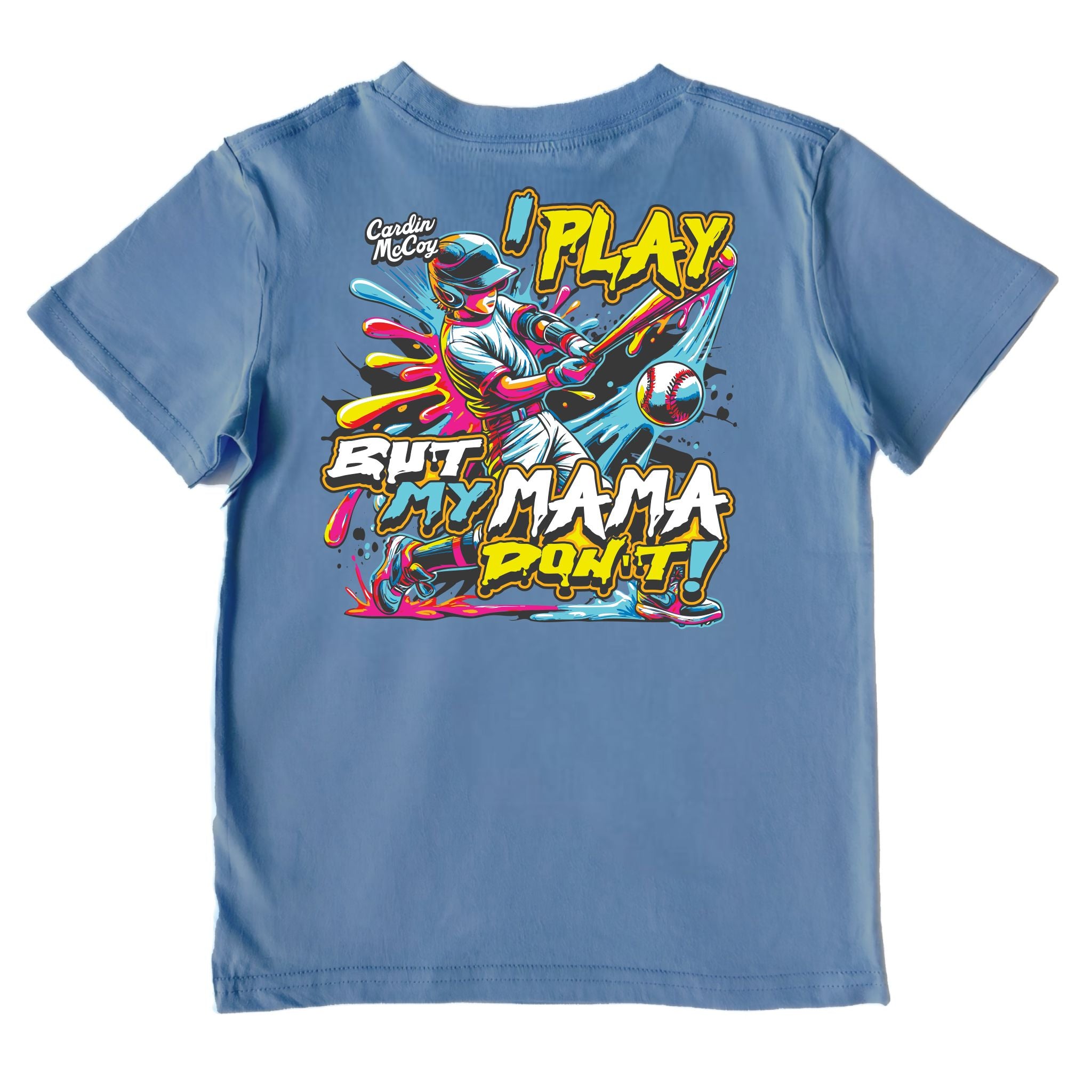 Kids' I Play But My Mama Don't Performance Short-Sleeve Tee Short Sleeve T-Shirt Cardin McCoy Captain Blue XXS (2/3) 