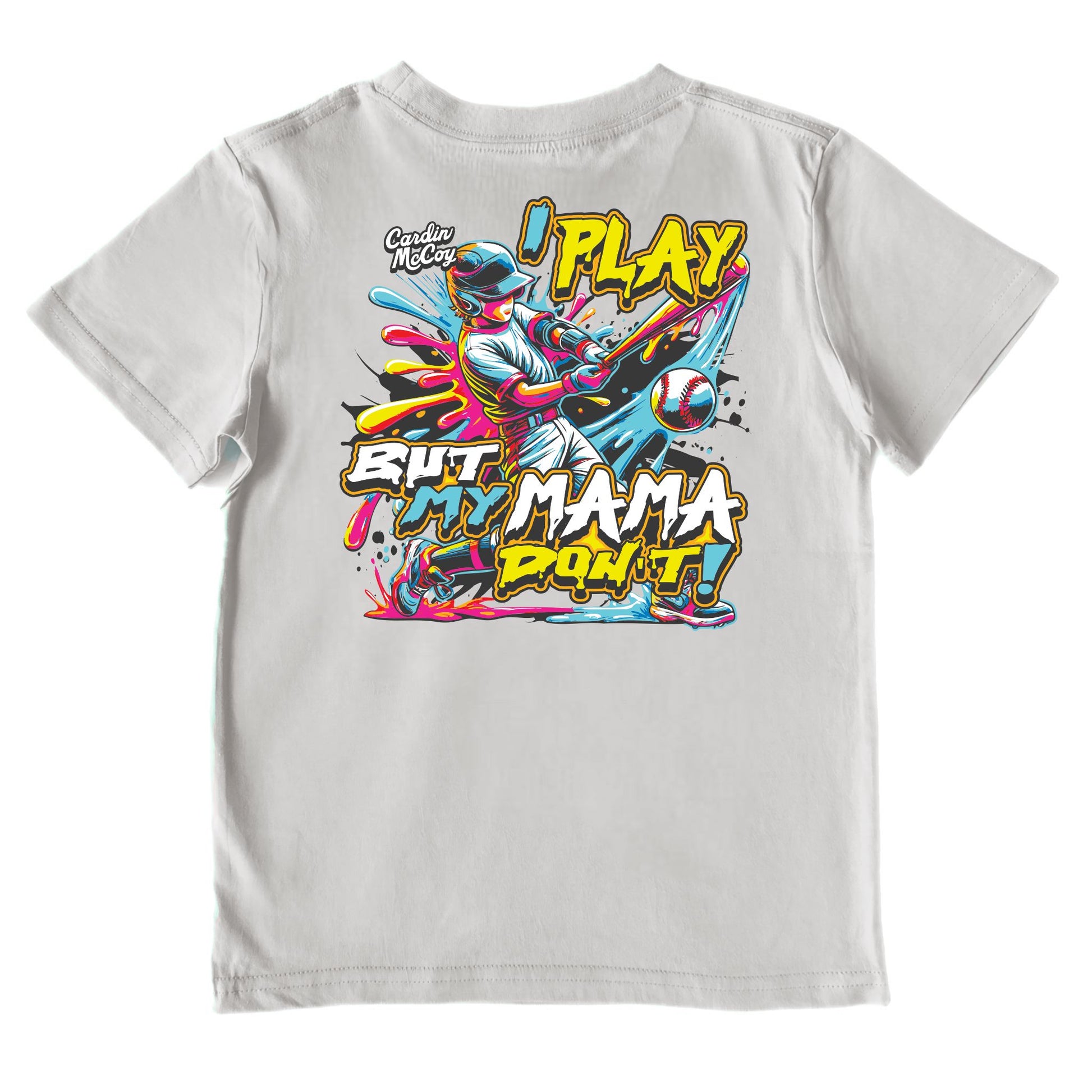 Kids' I Play But My Mama Don't Performance Short-Sleeve Tee Short Sleeve T-Shirt Cardin McCoy Gray Mist XXS (2/3) 
