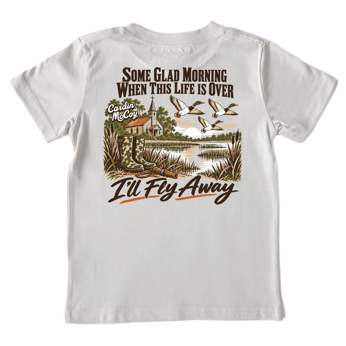 Kids' I’ll Fly Away Short-Sleeve Tee Short Sleeve T-Shirt Cardin McCoy Ice Gray XXS (2/3) Pocket