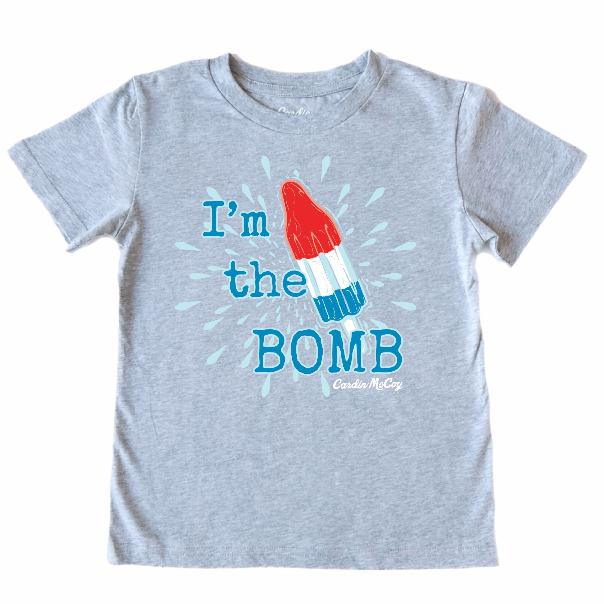 Kids' I'm The Bomb Front Short-Sleeve Tee Short Sleeve T-Shirt Cardin McCoy Heather Gray XXS (2/3) Front