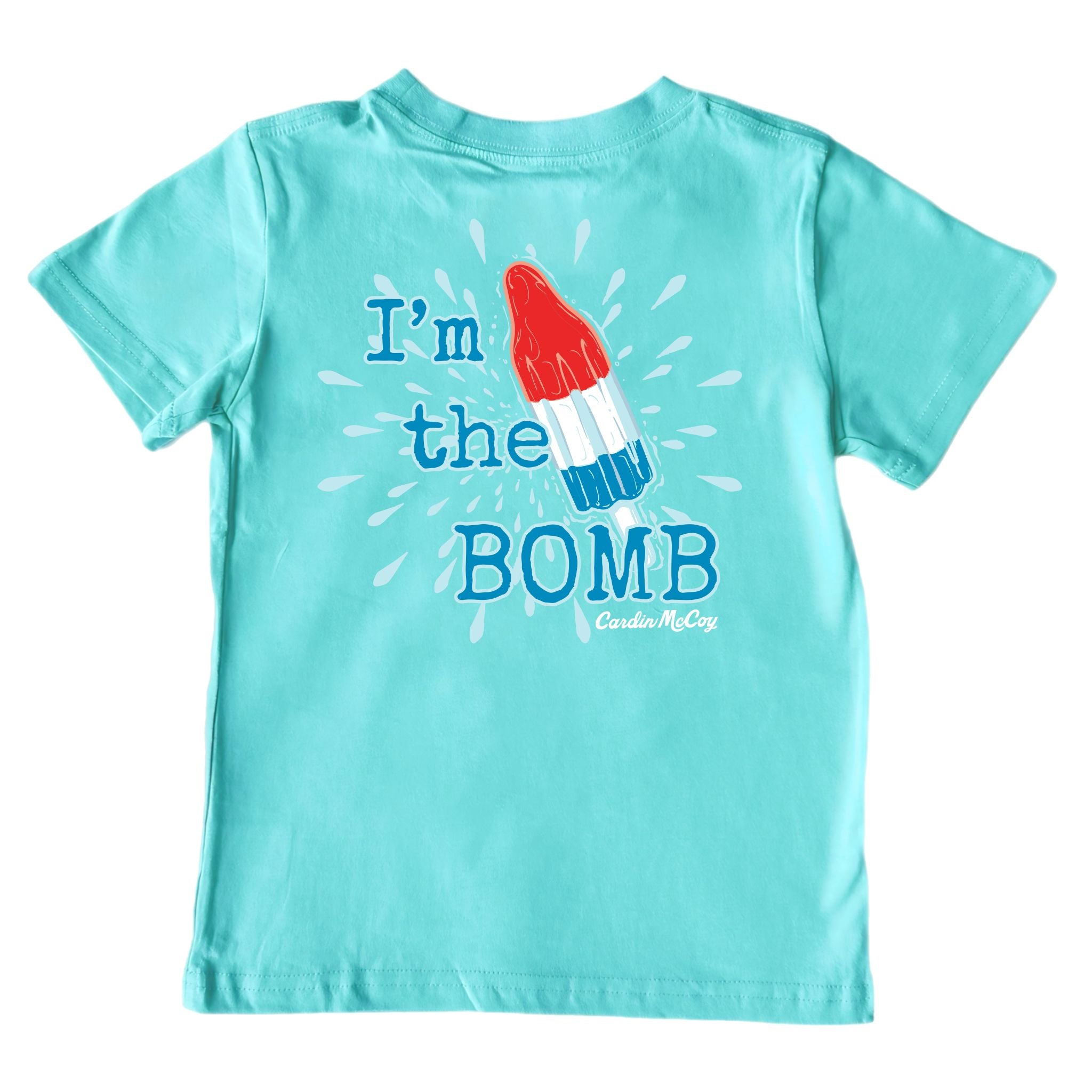 Kids' I'm The Bomb Gentleman Short-Sleeve Tee Short Sleeve T-Shirt Cardin McCoy Teal XXS (2/3) Pocket