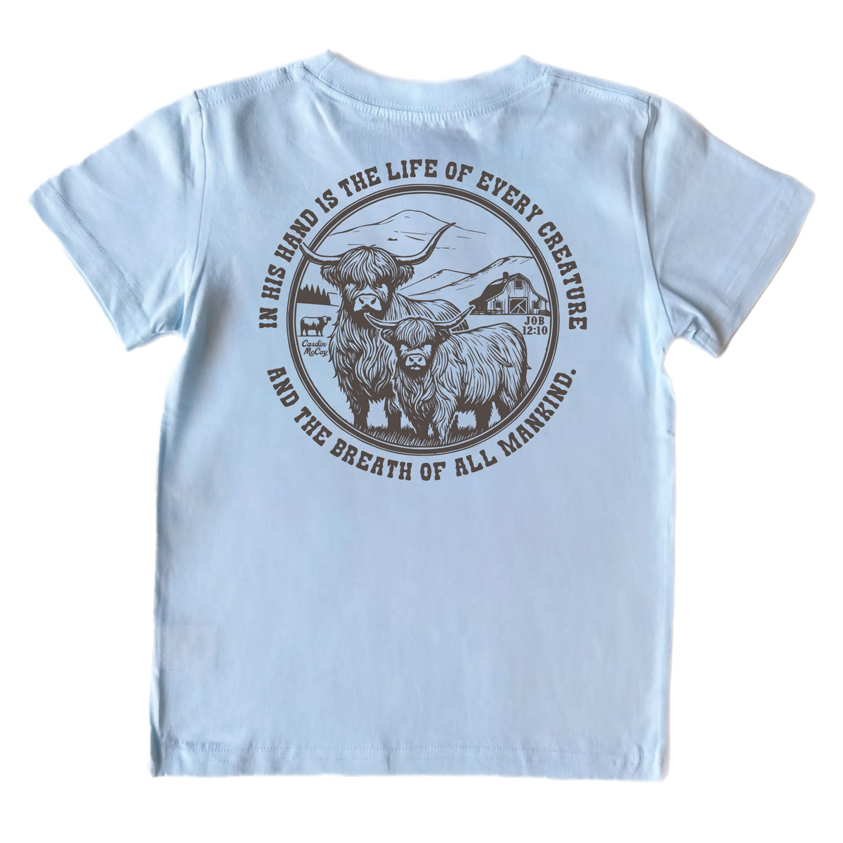 Kids' In His Hands Short-Sleeve Tee Short Sleeve T-Shirt Cardin McCoy Cool Blue XXS (2/3) Pocket