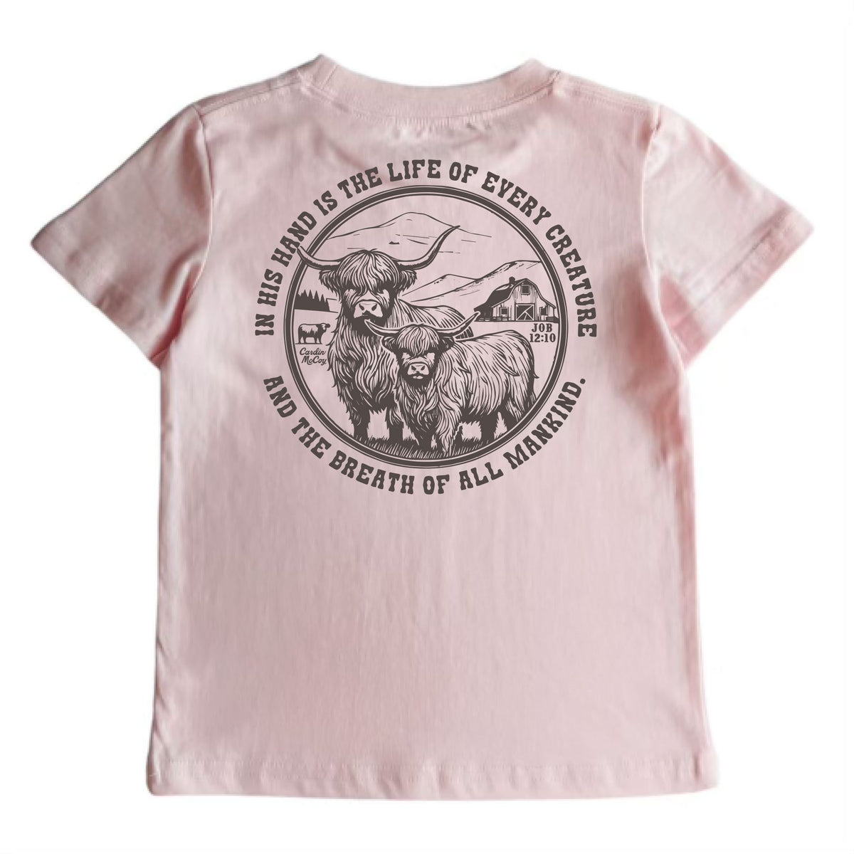 Kids' In His Hands Short-Sleeve Tee Short Sleeve T-Shirt Cardin McCoy Light Pink XXS (2/3) Pocket