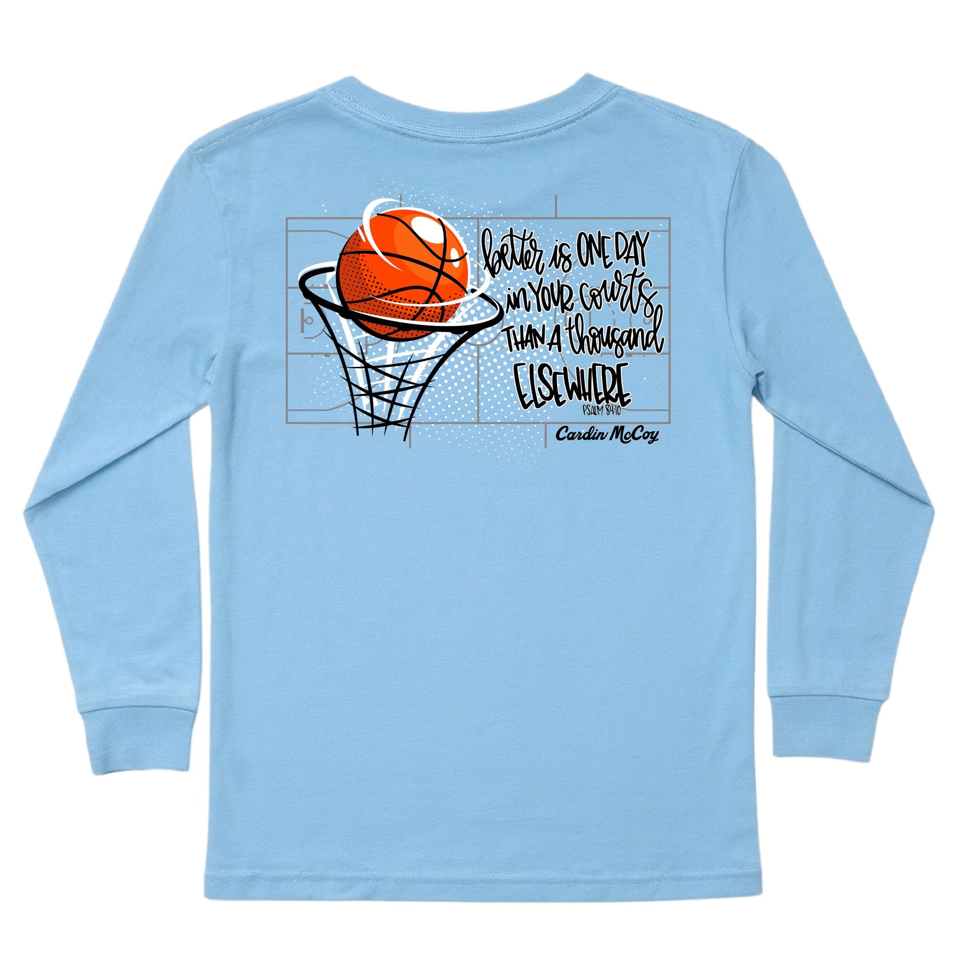 Kids' In Your Courts Long-Sleeve Tee Long Sleeve T-Shirt Cardin McCoy Light Blue XXS (2/3) Pocket