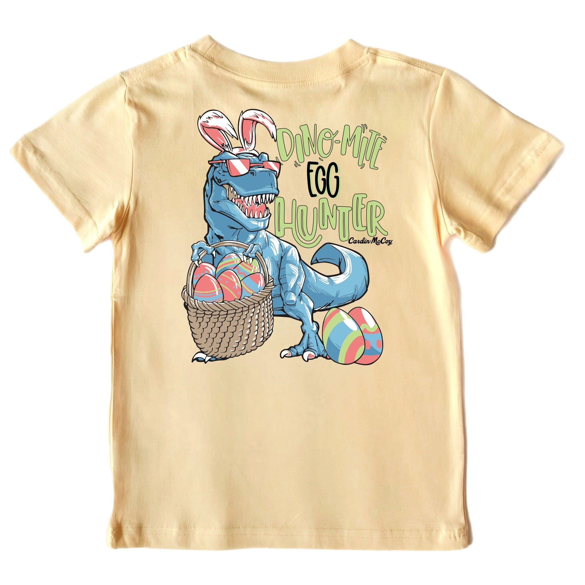 Kids' It's Dino-Mite Egg Hunter Short-Sleeve Tee Short Sleeve T-Shirt Cardin McCoy Butter XXS (2/3) Pocket