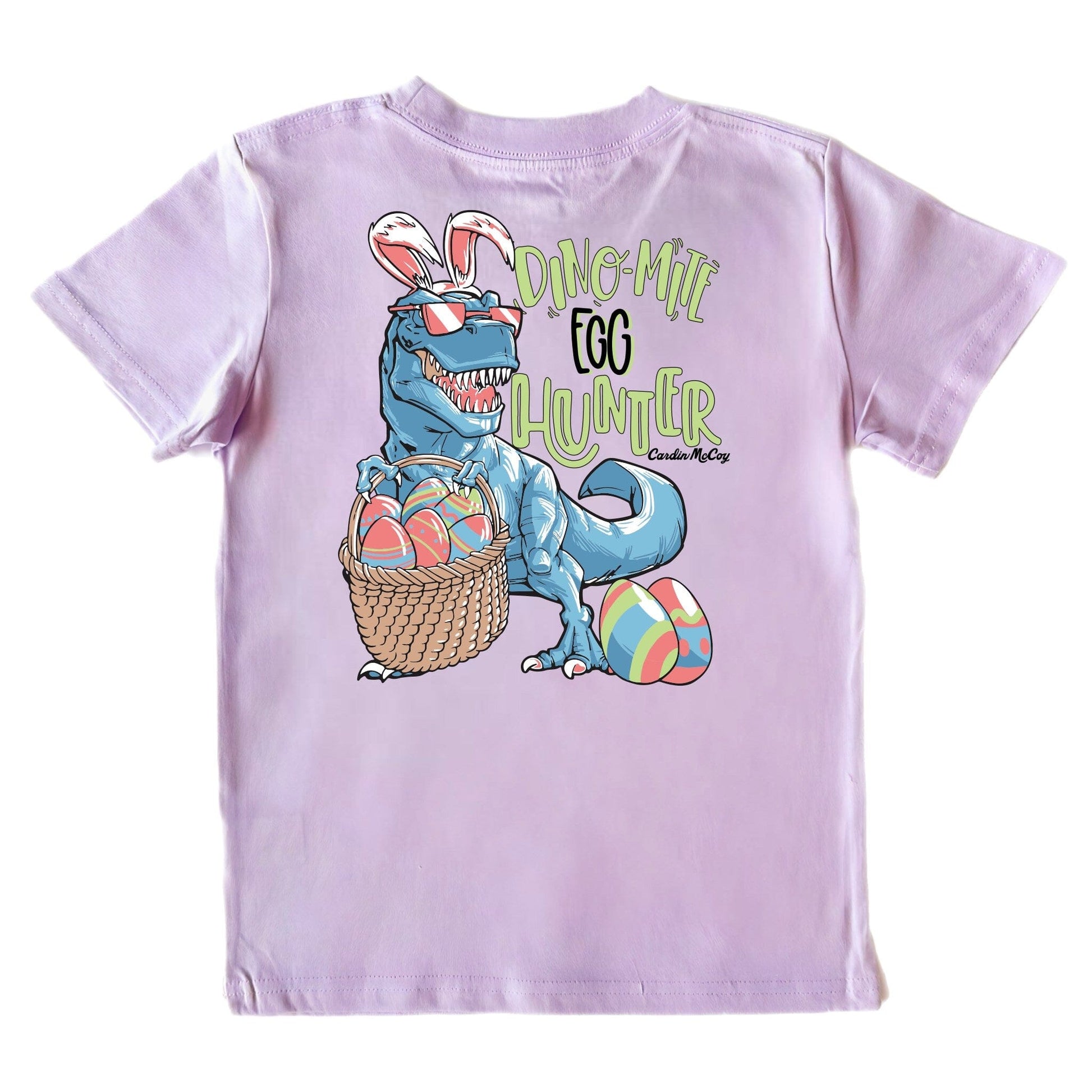 Kids' It's Dino-Mite Egg Hunter Short-Sleeve Tee Short Sleeve T-Shirt Cardin McCoy Lavender XXS (2/3) Pocket