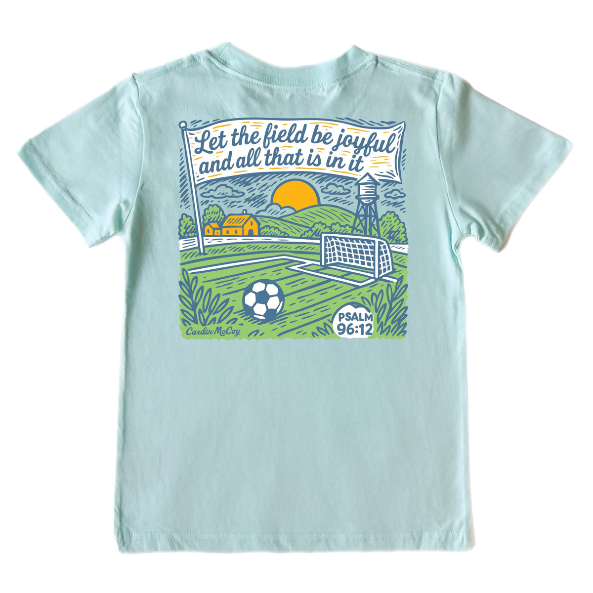 Kids' Joyful Soccer Short-Sleeve Tee Short Sleeve T-Shirt Cardin McCoy Blue Mint XXS (2/3) Pocket