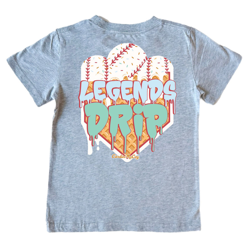 Kids' Legends Drip Short-Sleeve Tee Short Sleeve T-Shirt Cardin McCoy Heather Gray XXS (2/3) Pocket