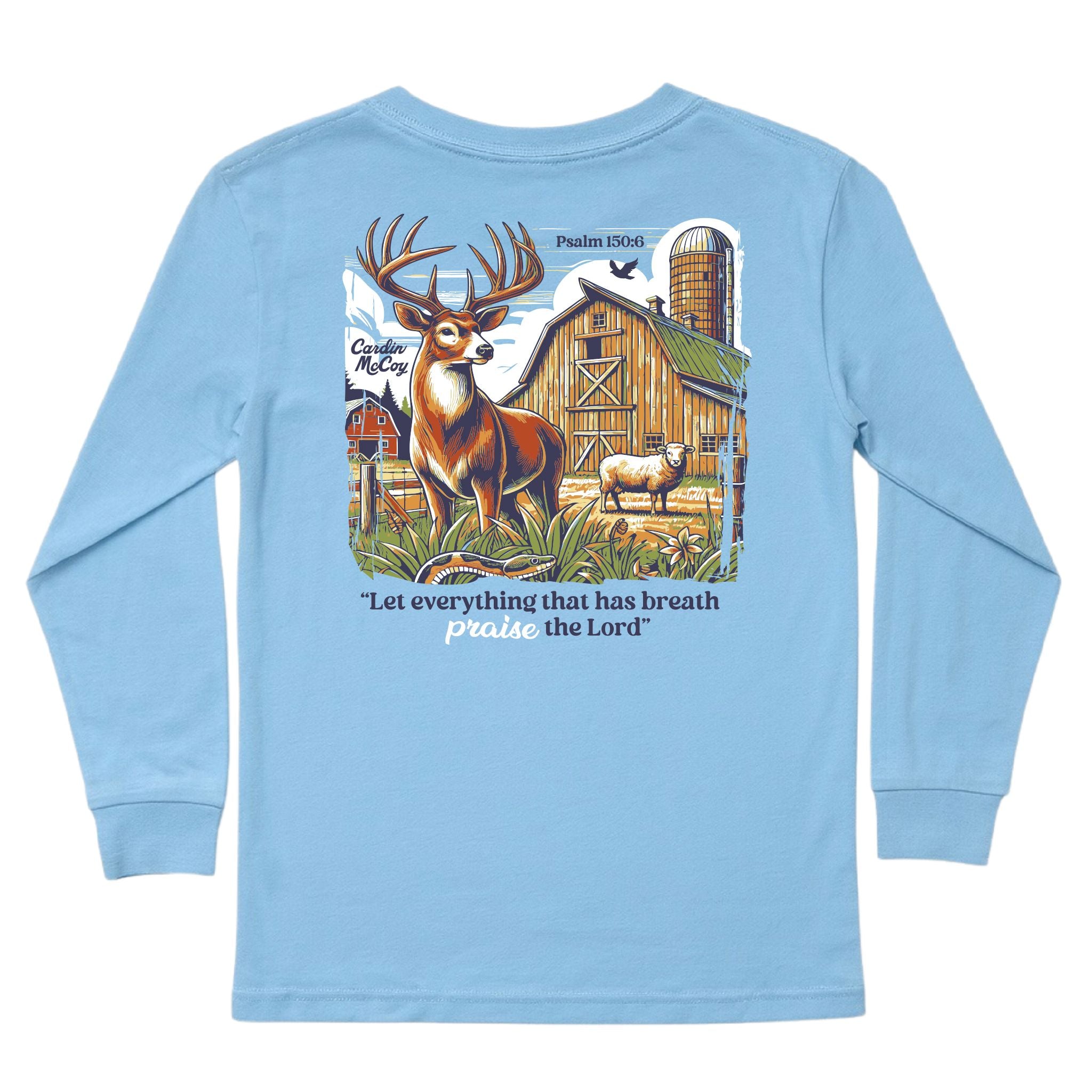 Kids' Let Everything Long-Sleeve Tee Long Sleeve T-Shirt Cardin McCoy Light Blue XXS (2/3) Pocket
