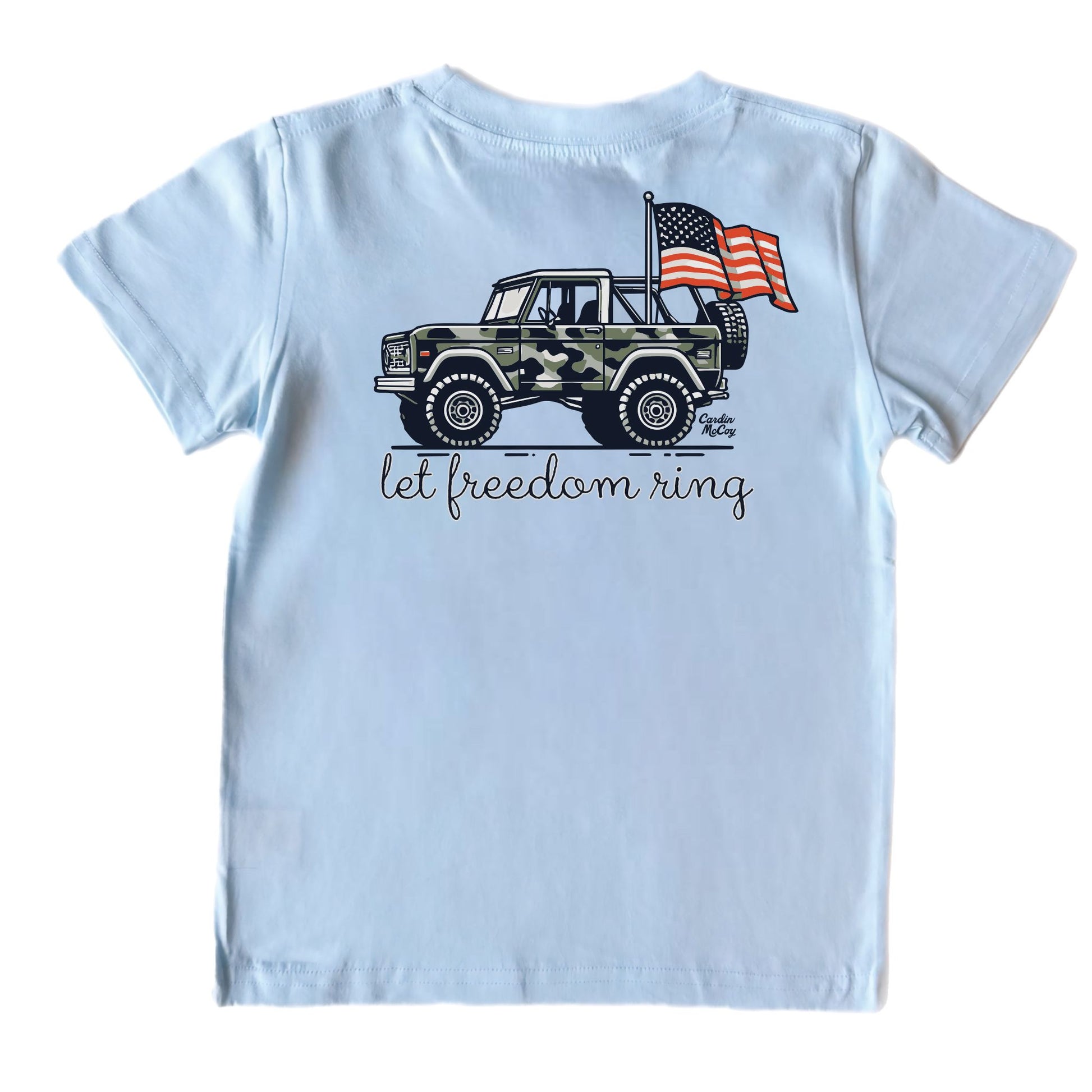 Kids' Let Freedom Ring Short-Sleeve Tee Short Sleeve T-Shirt Cardin McCoy Cool Blue XXS (2/3) Pocket
