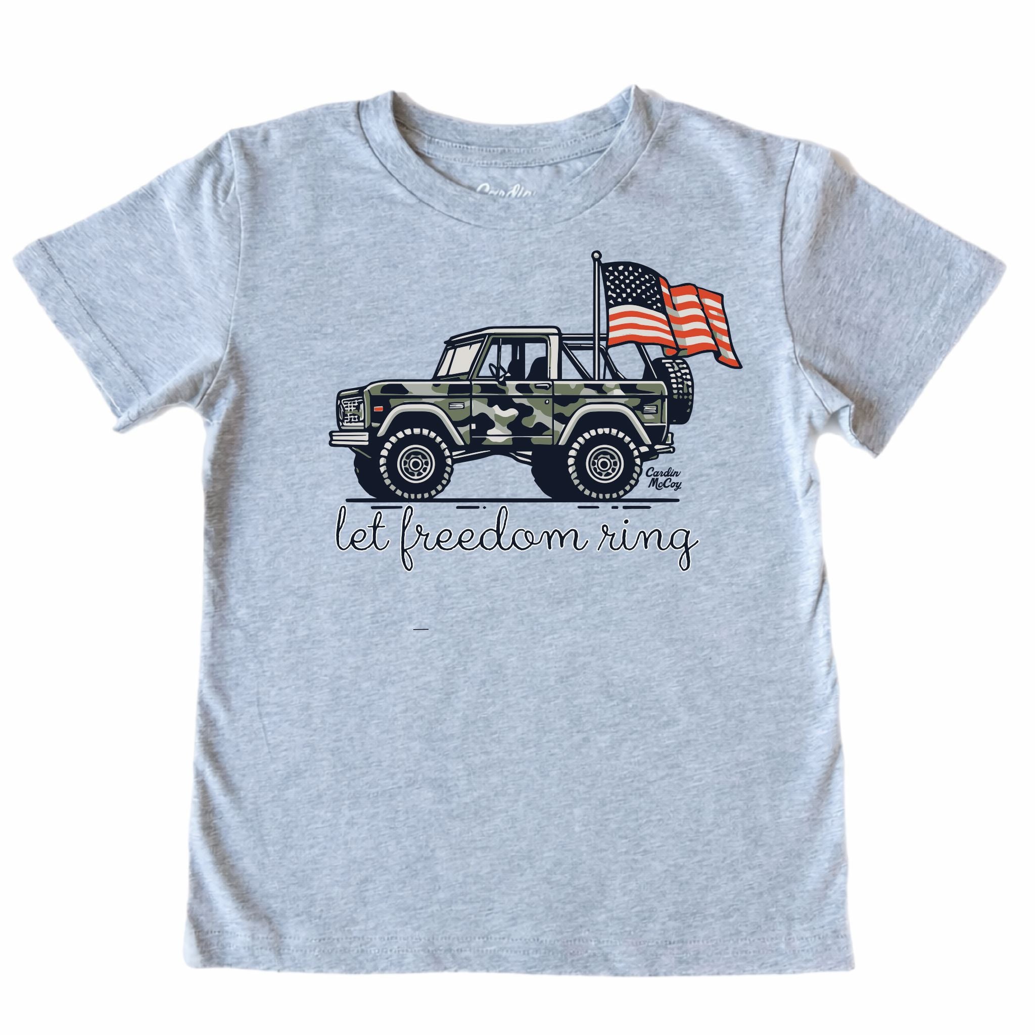 Kids' Let Freedom Ring Short-Sleeve Tee Short Sleeve T-Shirt Cardin McCoy Heather Gray XXS (2/3) Pocket
