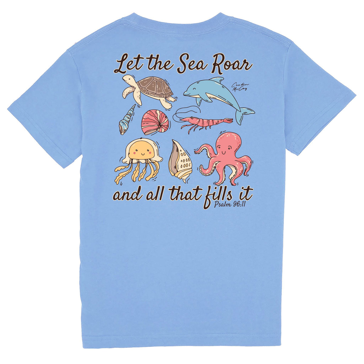 Kids' Let the Sea Short Sleeve Pocket Tee Short Sleeve T-Shirt Cardin McCoy Carolina Blue XXS (2/3) 