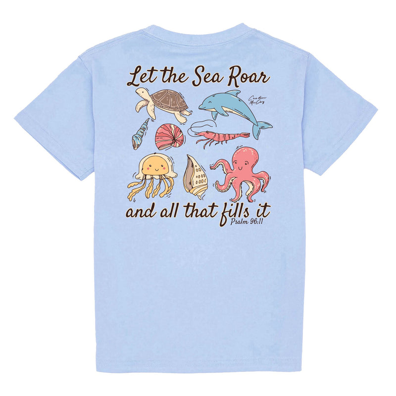Kids' Let the Sea Short Sleeve Pocket Tee Short Sleeve T-Shirt Cardin McCoy Light Blue XXS (2/3) 