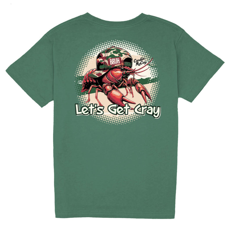 Kids' Let's Get Cray Short Sleeve Pocket Tee Short Sleeve T-Shirt Cardin McCoy Dark Olive XXS (2/3) Pocket