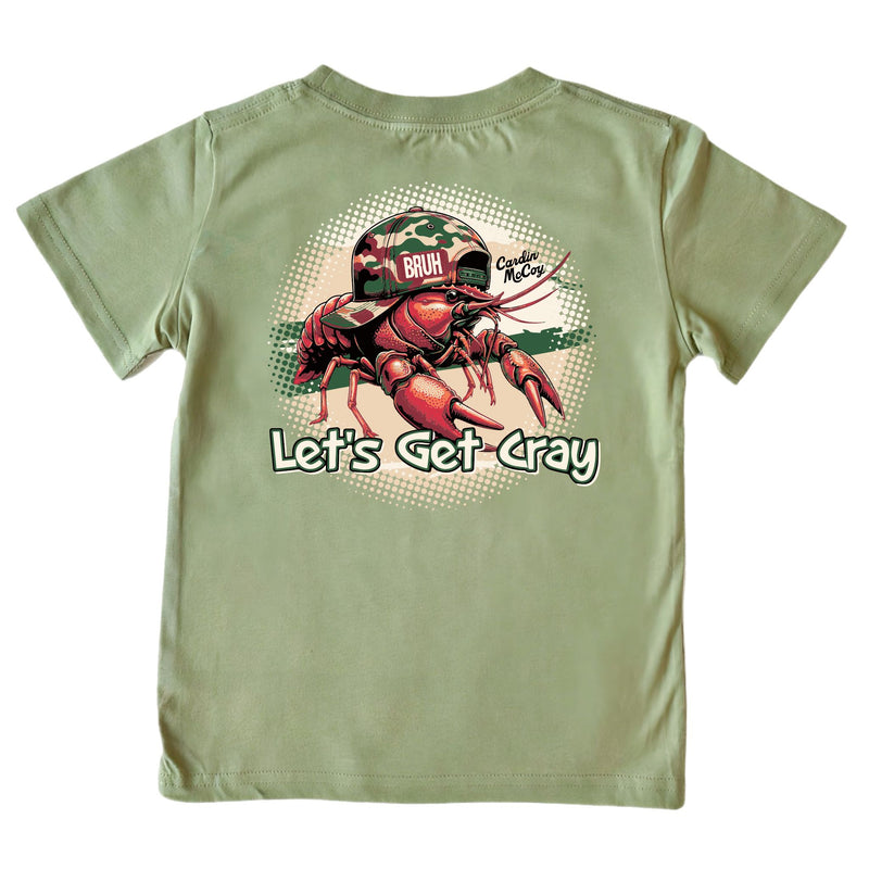 Kids' Let's Get Cray Short-Sleeve Tee Short Sleeve T-Shirt Cardin McCoy Light Olive XXS (2/3) Pocket