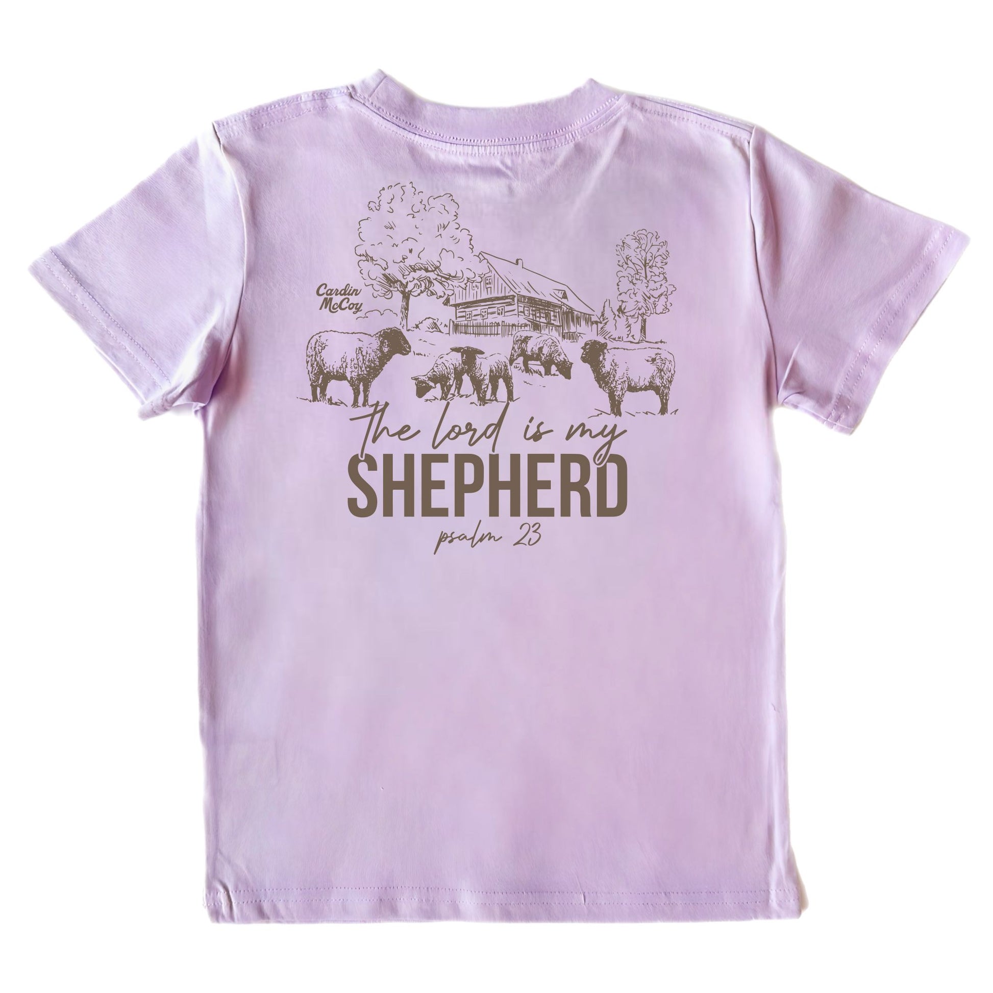 Kids' Lord is My Shepherd Short-Sleeve Tee Short Sleeve T-Shirt Cardin McCoy Lavender XXS (2/3) Pocket