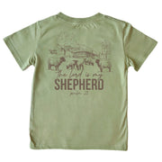 Kids' Lord Is My Shepherd Tractor Short-Sleeve Tee Short Sleeve T-Shirt Cardin McCoy Light Olive XXS (2/3) Pocket
