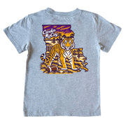 Kids' Louisiana Football Short-Sleeve Tee Short Sleeve T-Shirt Cardin McCoy Heather Gray XXS (2/3) Pocket
