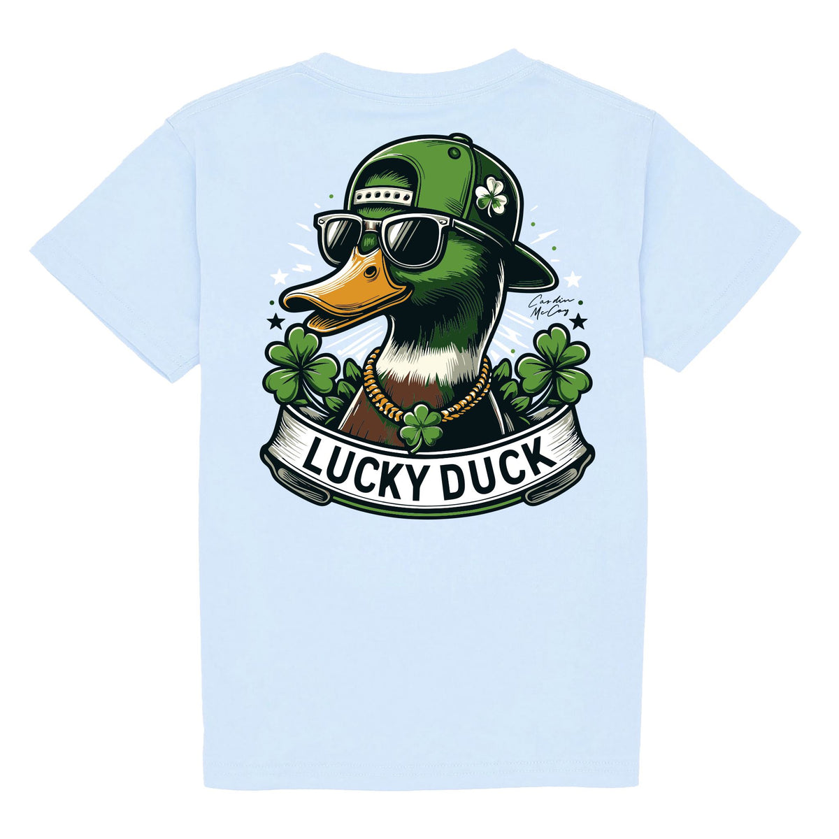 Kids' Lucky Duck Short Sleeve Pocket Tee Short Sleeve T-Shirt Cardin McCoy Cool Blue XXS (2/3) 