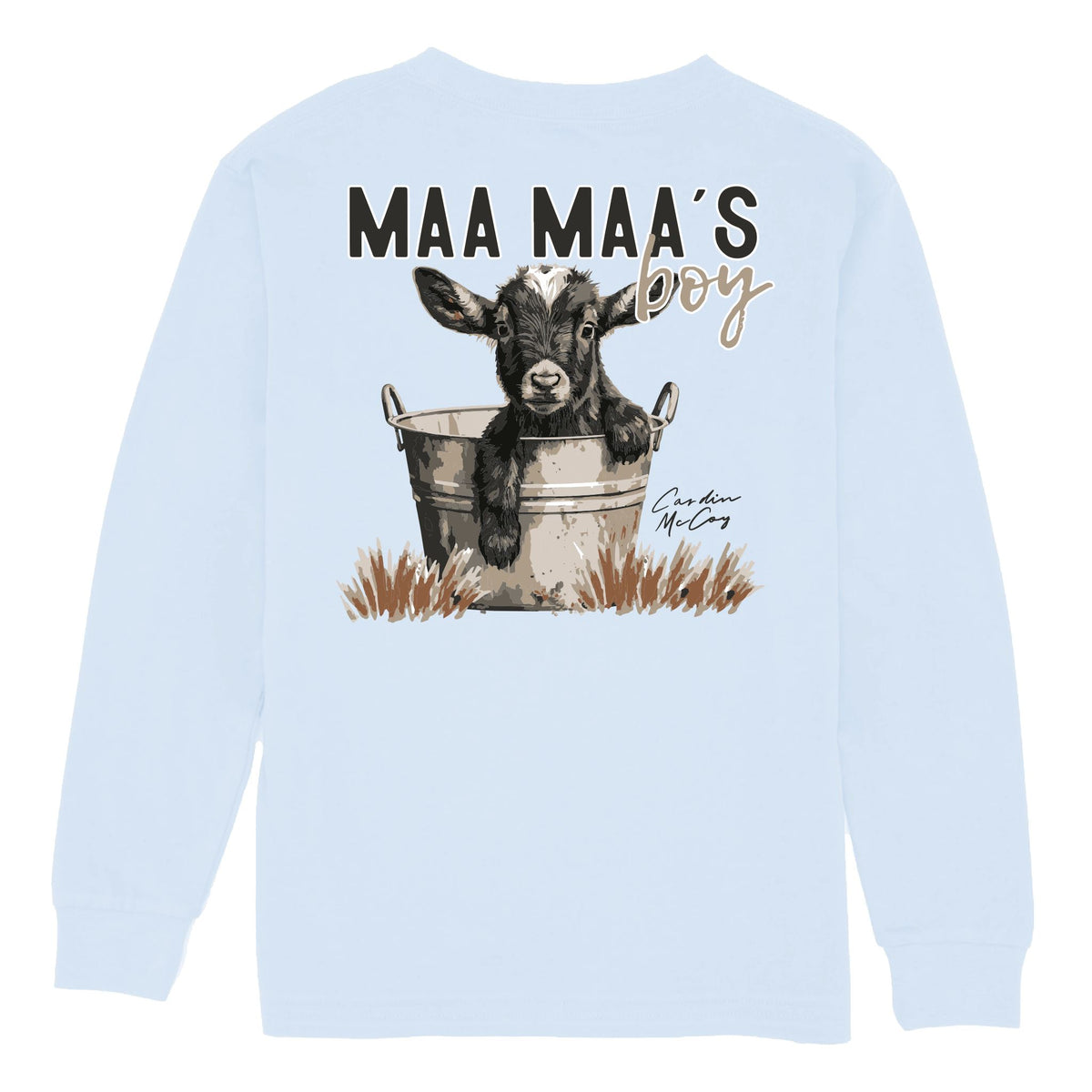 Kids' Maa Maa's Boy Long Sleeve Pocket Tee Long Sleeve T-Shirt Cardin McCoy Cool Blue XXS (2/3) 