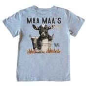 Kids' Maa Maa's Boy Short-Sleeve Tee Short Sleeve T-Shirt Cardin McCoy Heather Gray XXS (2/3) Pocket