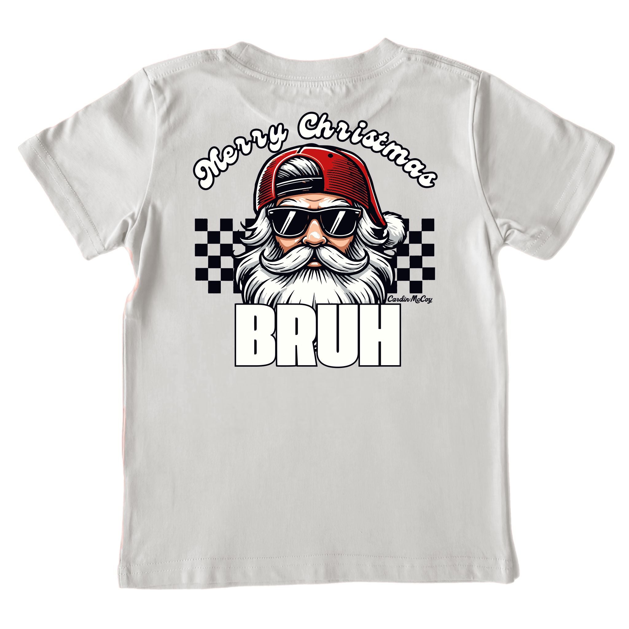 Kids' Merry Christmas Bruh Short-Sleeve Tee Short Sleeve T-Shirt Cardin McCoy Ice Gray XXS (2/3) Pocket
