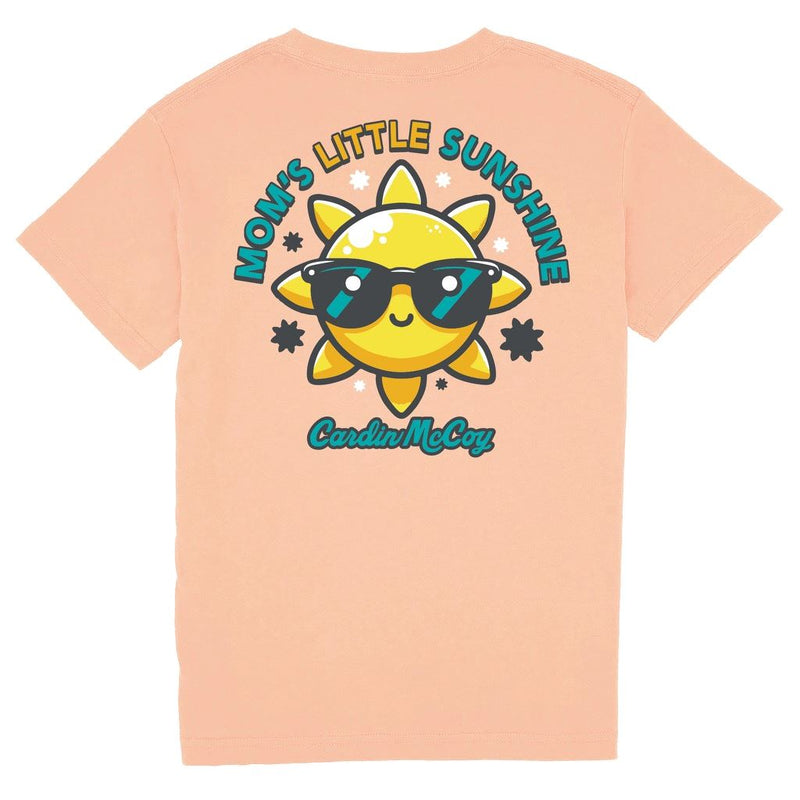 Kids' Mom's Little Sunshine Short Sleeve Pocket Tee Short Sleeve T-Shirt Cardin McCoy Peach XXS (2/3) Pocket