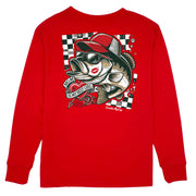 Kids' Mom's My Best Girl Long-Sleeve Tee Long Sleeve T-Shirt Cardin McCoy Red XXS (2/3) No Pocket