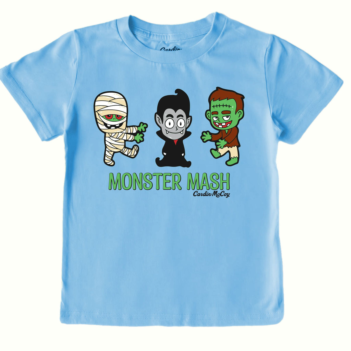 Kids' Monster Mash Front Short-Sleeve Tee Short Sleeve T-Shirt Cardin McCoy Light Blue XXS (2/3) No Pocket