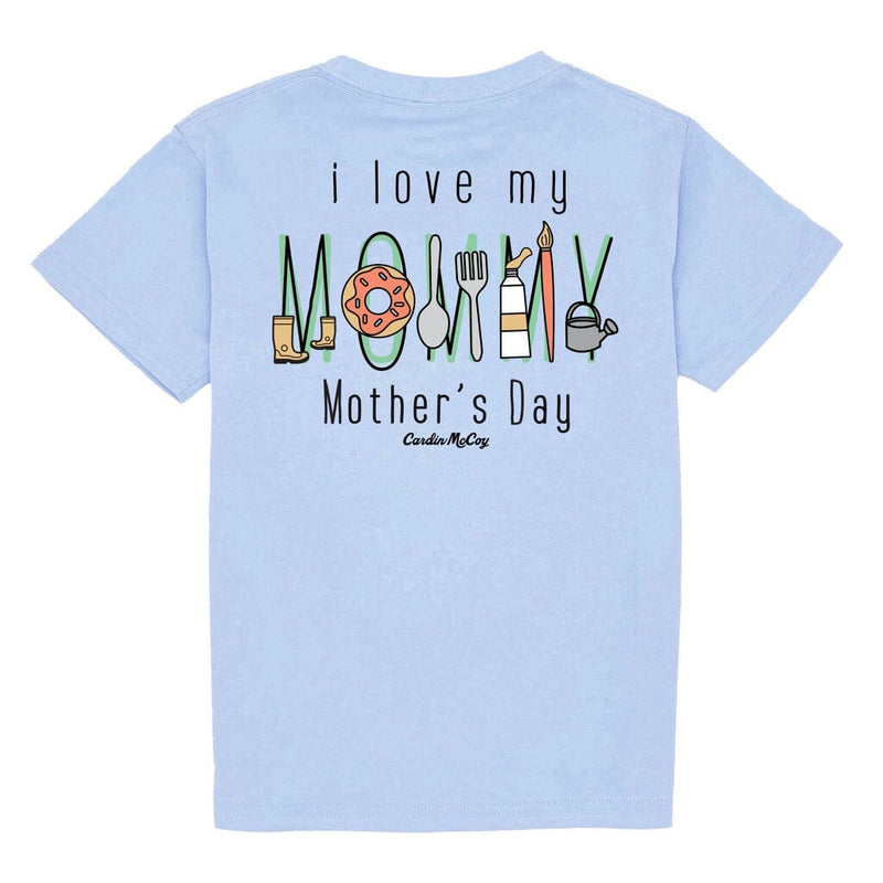 Kids' Mother's Day Short Sleeve Pocket Tee Short Sleeve T-Shirt Cardin McCoy Light Blue XXS (2/3) Pocket