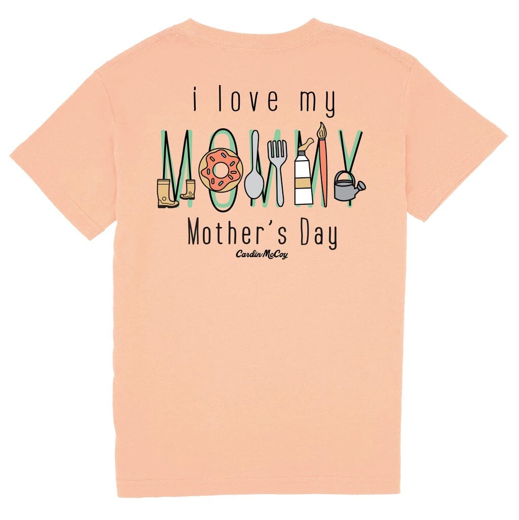 Kids' Mother's Day Short Sleeve Pocket Tee Short Sleeve T-Shirt Cardin McCoy Peach XXS (2/3) Pocket