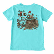 Kids' Mud and Mayhem Short-Sleeve Tee Short Sleeve T-Shirt Cardin McCoy Teal XXS (2/3) Pocket