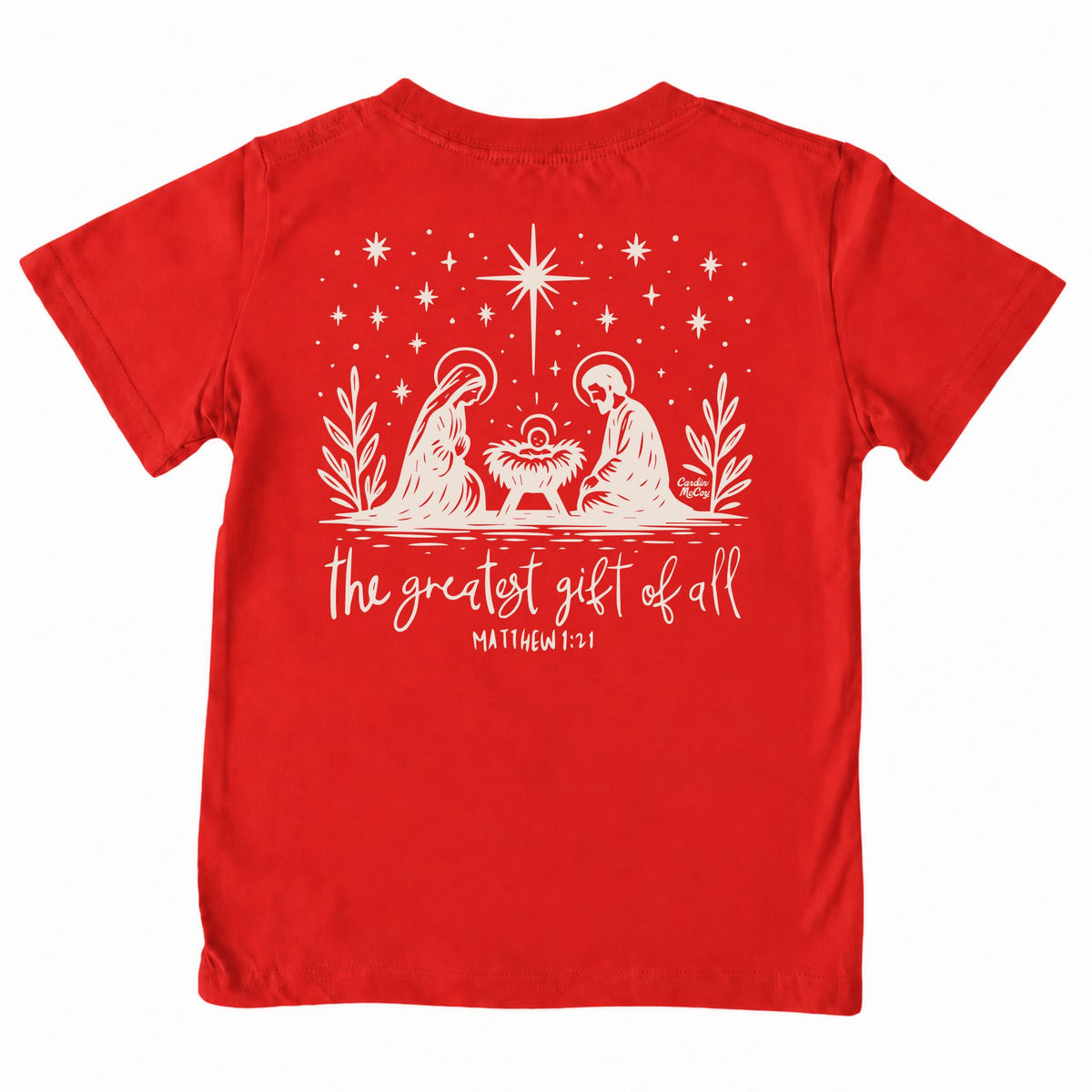 Kids' My Greatest Gift Short-Sleeve Tee Short Sleeve T-Shirt Cardin McCoy Red XXS (2/3) Pocket