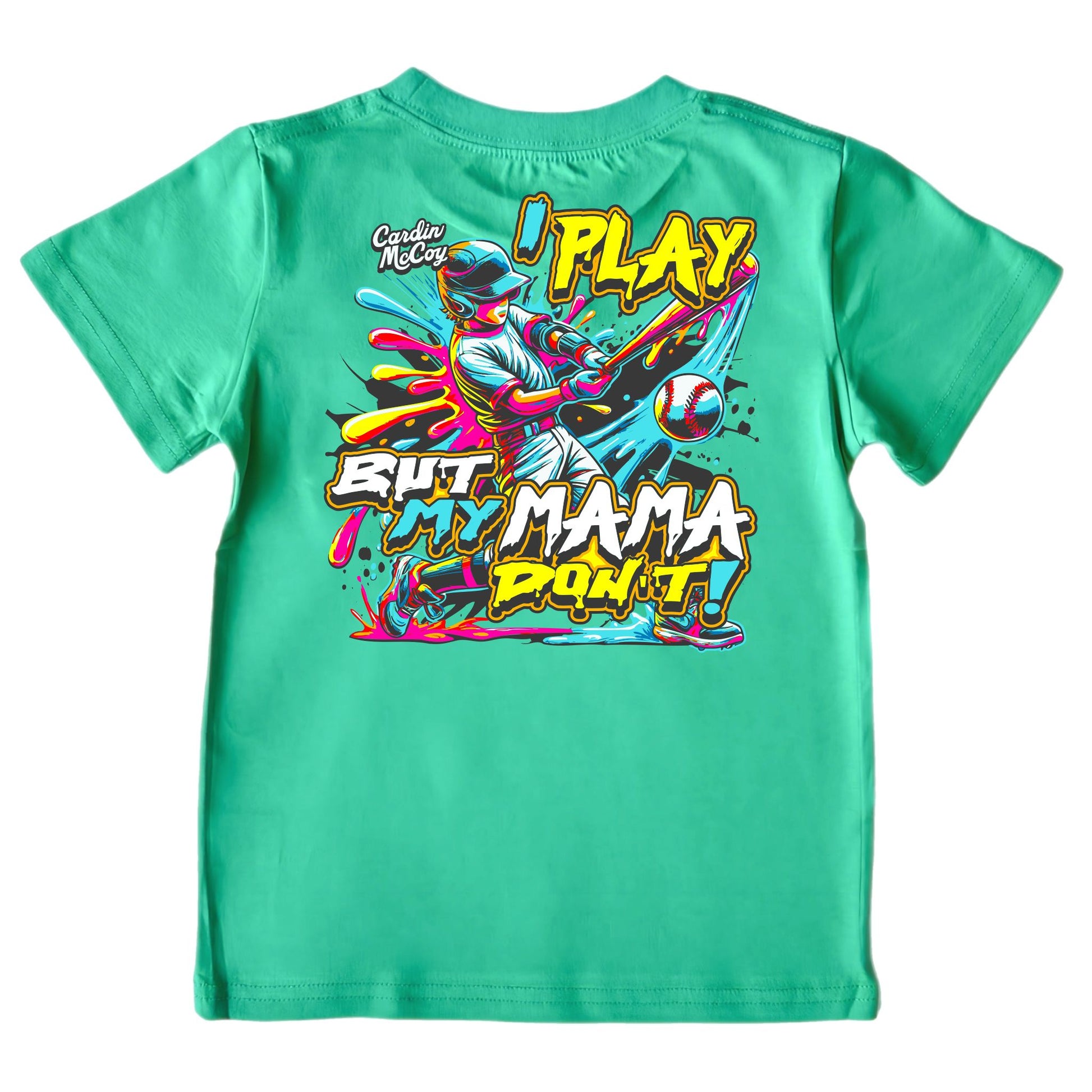 Kids' My Mama Don't Short-Sleeve Tee Short Sleeve T-Shirt Cardin McCoy Green XXS (2/3) Pocket