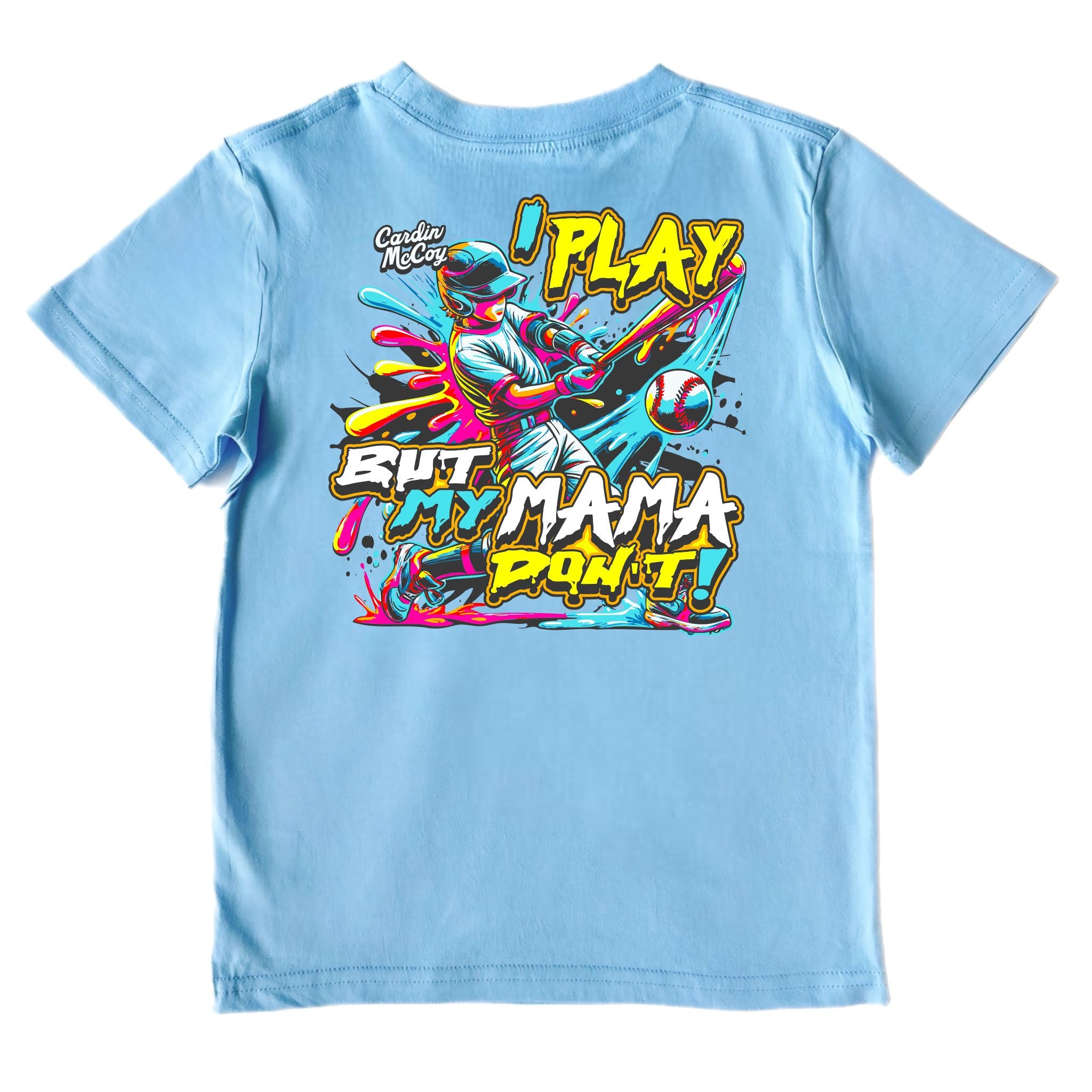 Kids' My Mama Don't Short-Sleeve Tee Short Sleeve T-Shirt Cardin McCoy Light Blue XXS (2/3) Pocket